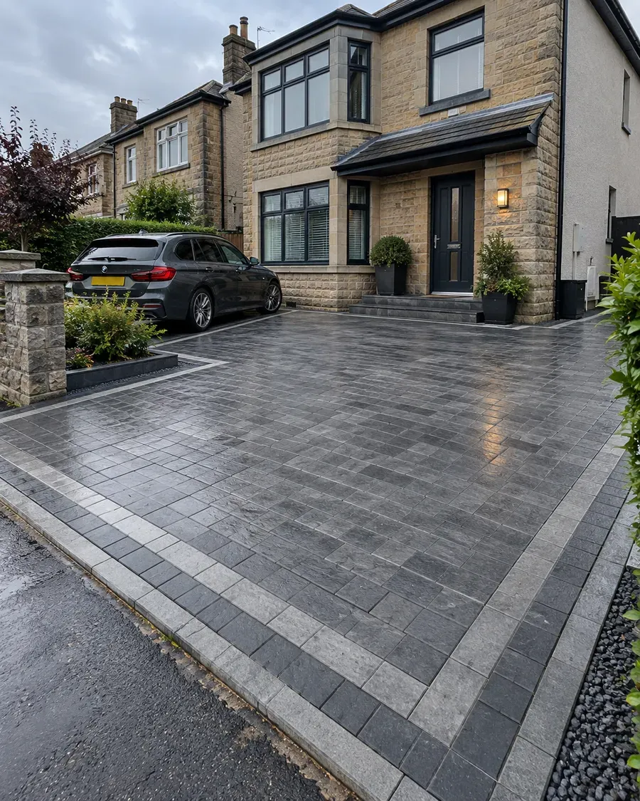 Illustrative example of driveway installation