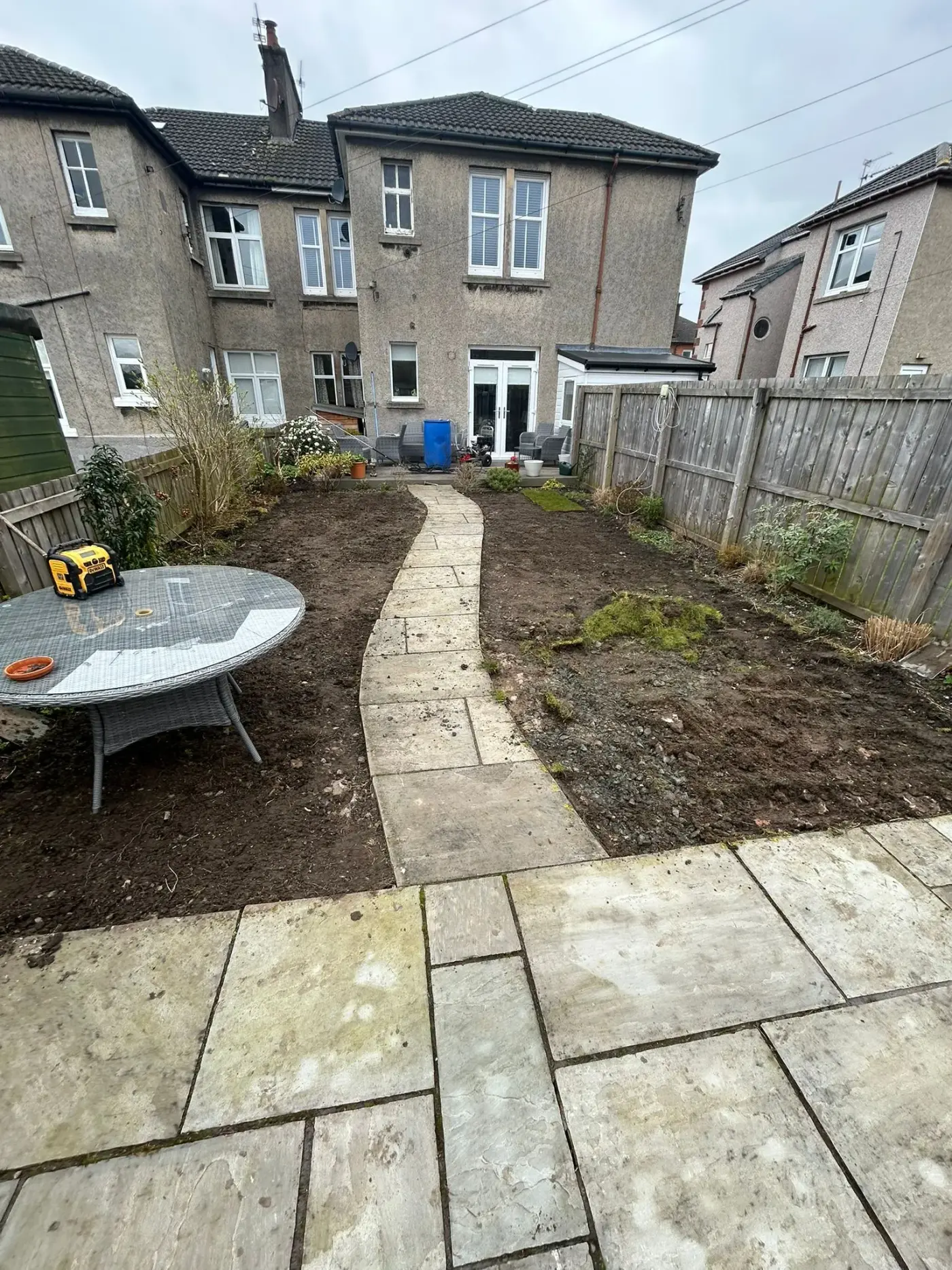 Garden before landscaping work began